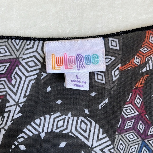 LuLaRoe Women’s Sheer Fringed Swim Cover Up Size Large - Picture 5 of 7